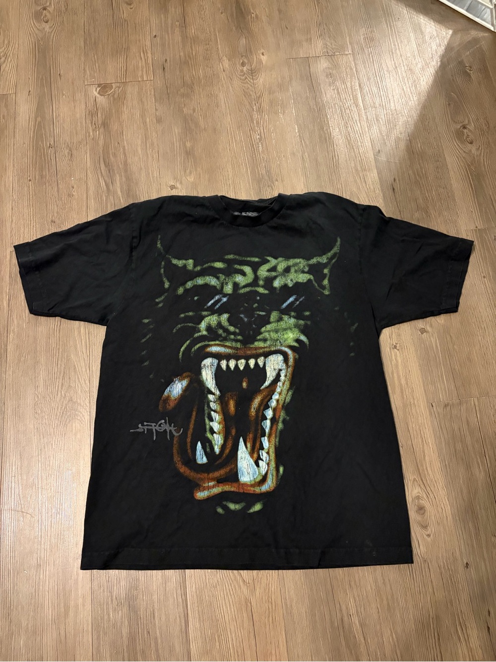 Travis Scott Black Tee with Roaring Panther Graphic
